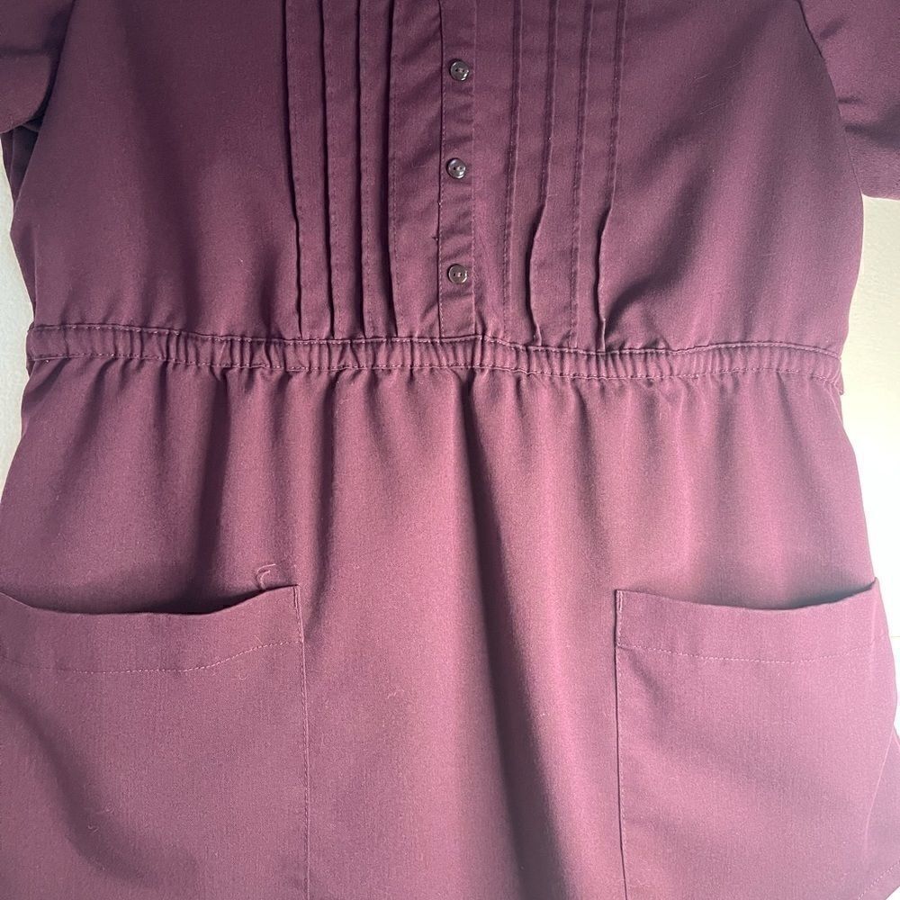 Barconrgpleated-Buttonfront Scrubtop - image 4